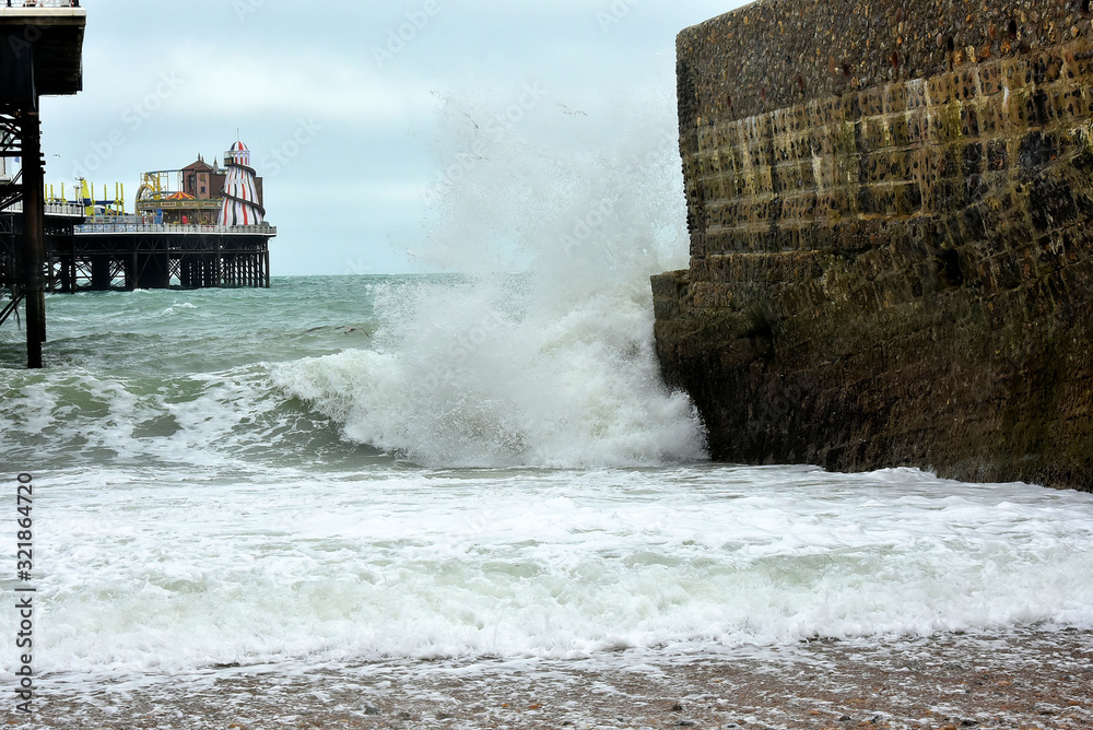 Storm on the English coast