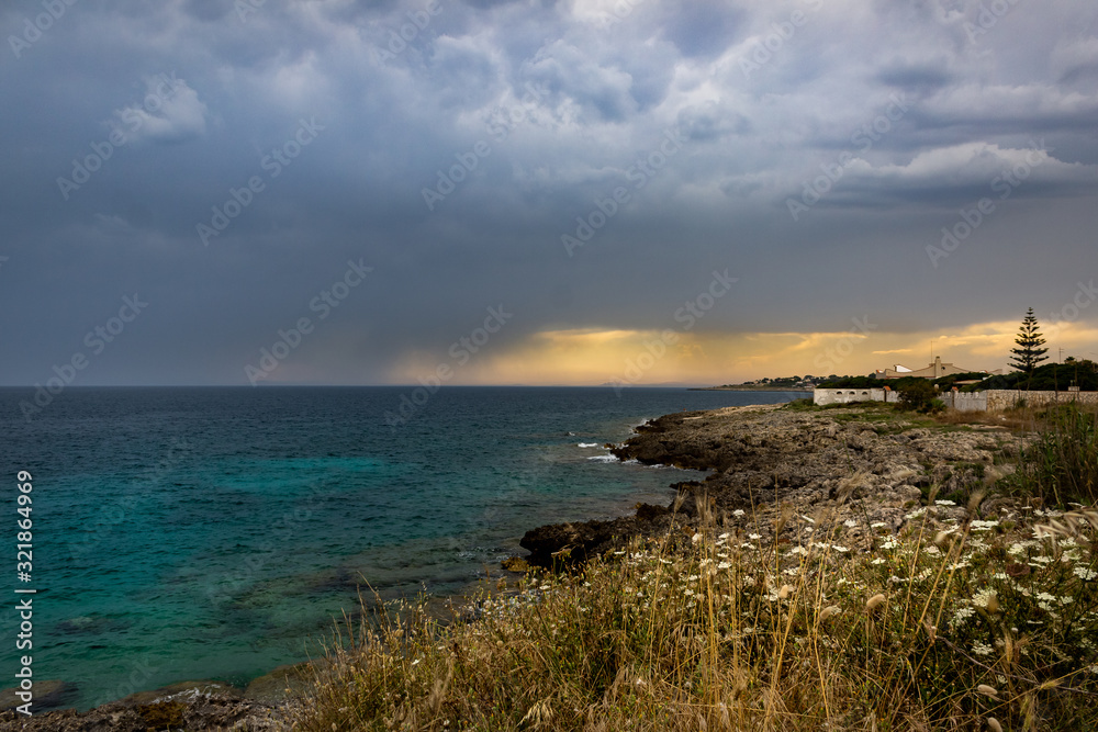 Naklejka premium Sunset in Italy