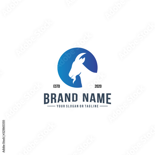 Creative Logo design goat head vector