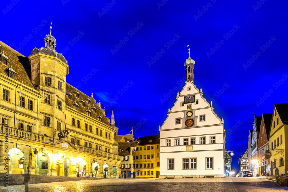 Rathaus, Marktplatz, Rothenburg ob der Tauber, Deutschland 