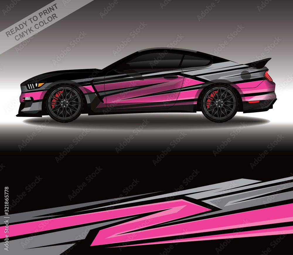 Car wrap decal design vector, custom livery race rally car vehicle sticker and tinting. Car wrap decal design vector, custom livery race rally car vehicle sticker and tinting.