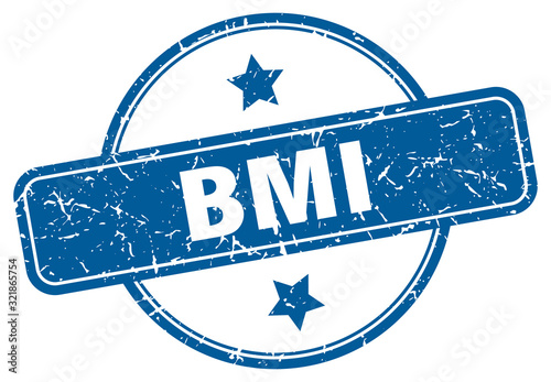 bmi stamp. bmi round vintage grunge sign. bmi