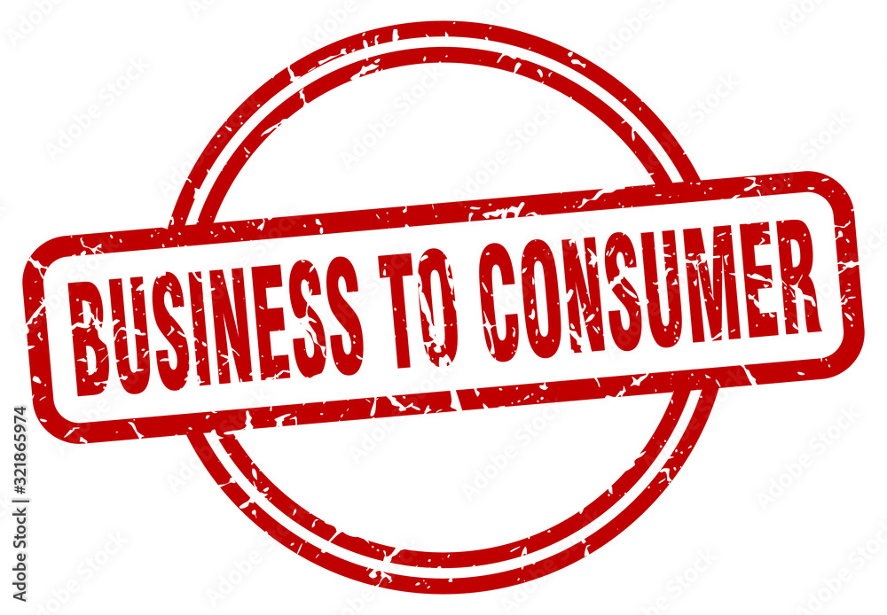 business to consumer stamp. business to consumer round vintage grunge sign. business to consumer
