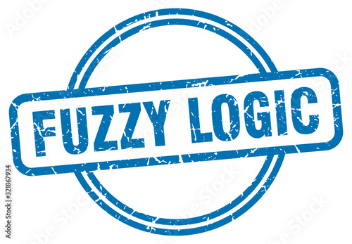 fuzzy logic stamp. fuzzy logic round vintage grunge sign. fuzzy logic