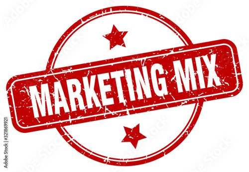 marketing mix stamp. marketing mix round vintage grunge sign. marketing mix