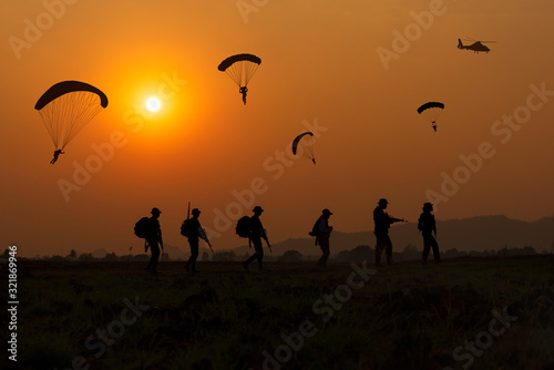 group of people having fun at sunset