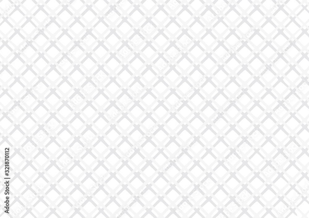 Abstract grayscale chain link fence pattern background template. Vector illustration.