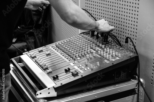 Table de mixage studio