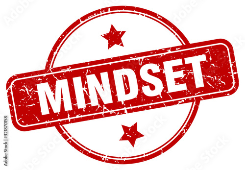 mindset stamp. mindset round vintage grunge sign. mindset