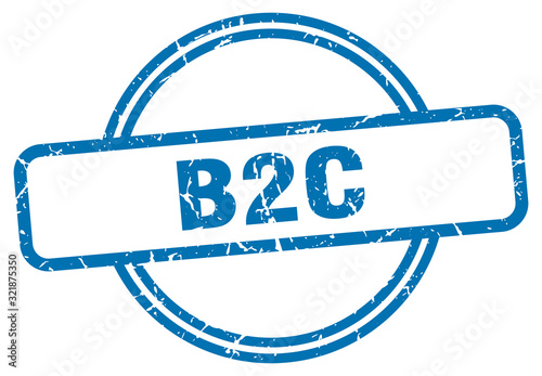 b2c stamp. b2c round vintage grunge sign. b2c