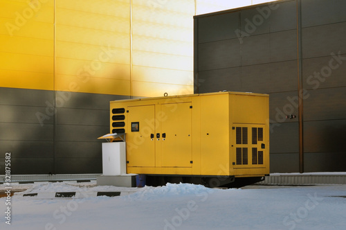 Diesel generator for emergency power supply for industrial facilities