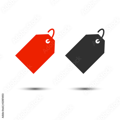 Price tag icon isolated on white background. Vector illustration.