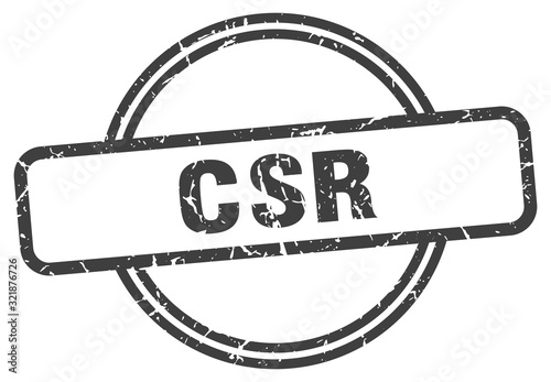csr stamp. csr round vintage grunge sign. csr