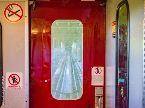 Subway train door