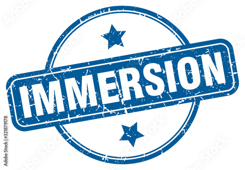immersion stamp. immersion round vintage grunge sign. immersion