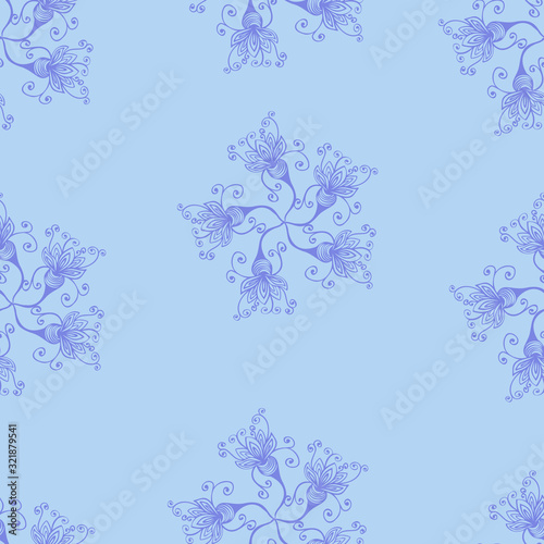 Vector illustration. Abstract bright multi-colored seamless floral pattern.Design for wrapping paper, wallpaper, covers, textile print.