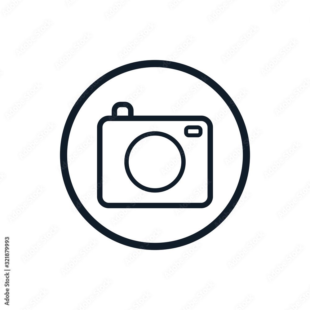 Camera icon vector logo illustration