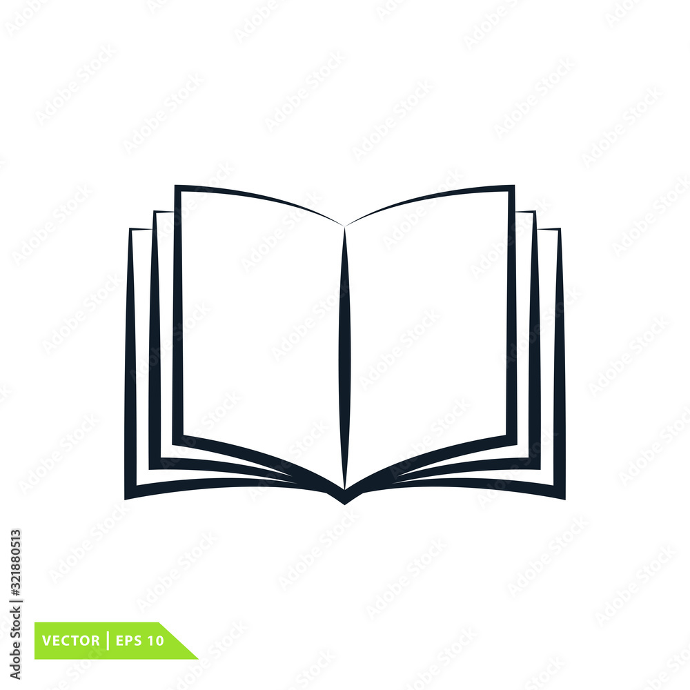 Book icon vector logo template Book icon vector logo template