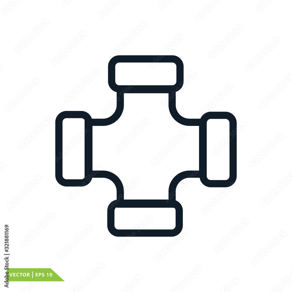 Pipe icon vector logo template Pipe icon vector logo template