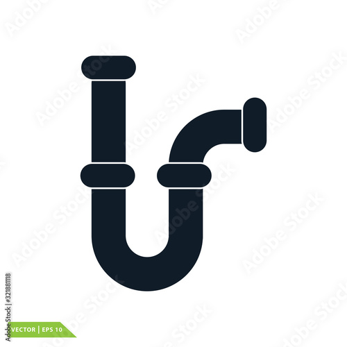 Pipe icon vector logo template