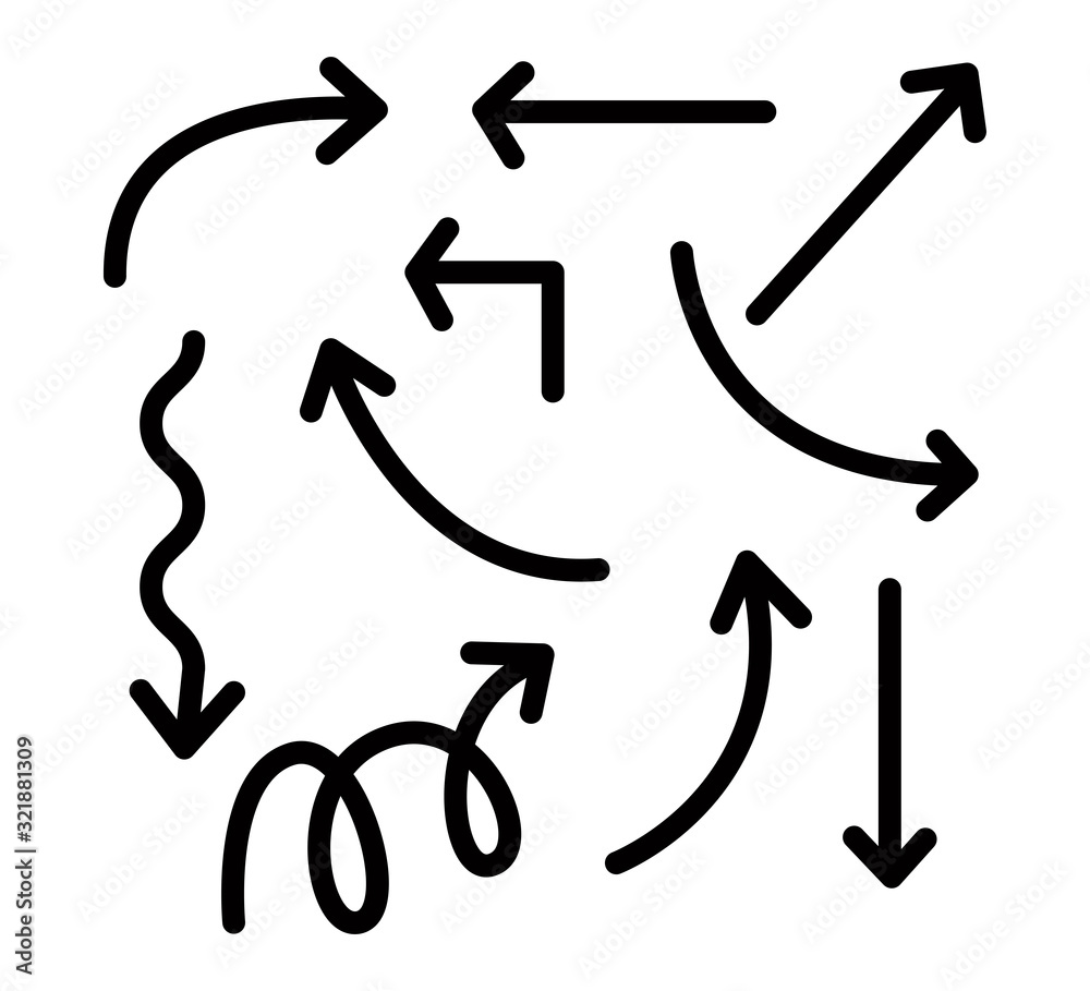 Arrow hand drawn vector illustration Arrow hand drawn vector illustration