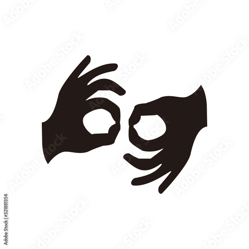 Language signs vector icon symbol
