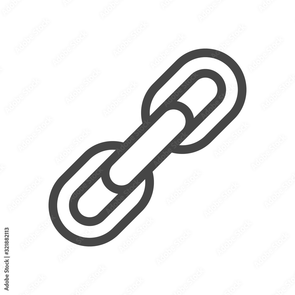 Chain vector Icon in outline style. Vector illustration isolated on white background. Chain vector Icon in outline style. Vector illustration isolated on white background.