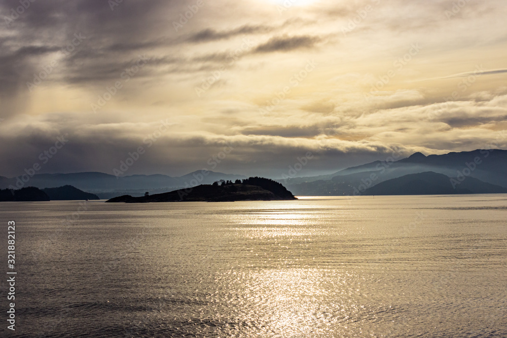 Sunset on a cloudy day in Stavanger, Norway Sunset on a cloudy day in Stavanger, Norway
