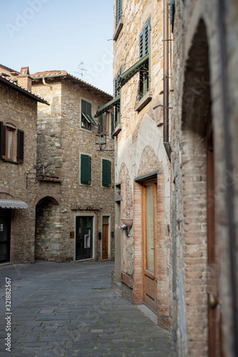 Chianti, Toskana Italien. Altstadt