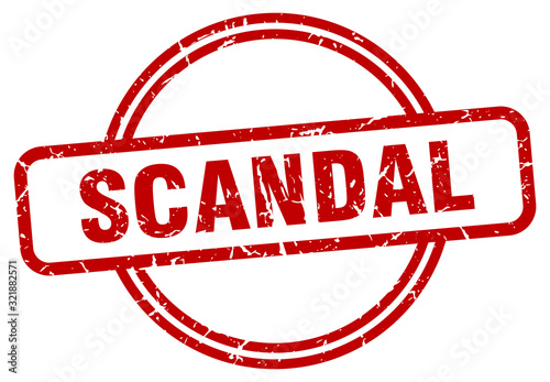 scandal stamp. scandal round vintage grunge sign. scandal