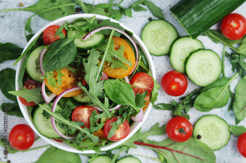 A bowl full of vegetable salad 