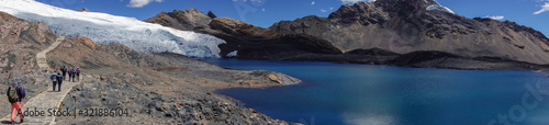 Pastoruri Glacier, at Huascaran National Park, Huaraz/Peru. Tropical glacier at 5200 meters above sea level