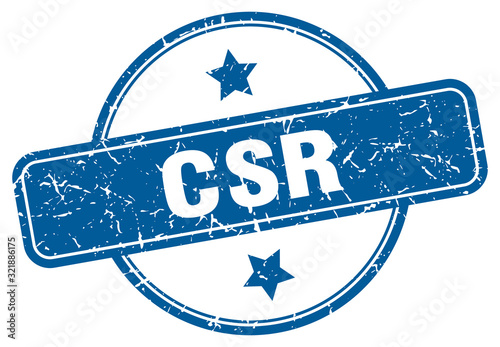 csr stamp. csr round vintage grunge sign. csr