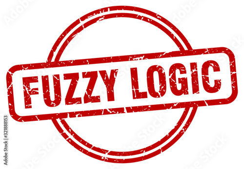 fuzzy logic stamp. fuzzy logic round vintage grunge sign. fuzzy logic