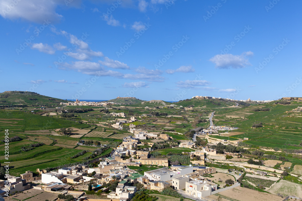 Panoramic view of Gozo, Malta