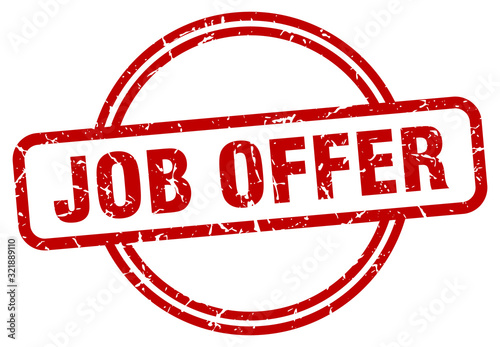 job offer stamp. job offer round vintage grunge sign. job offer
