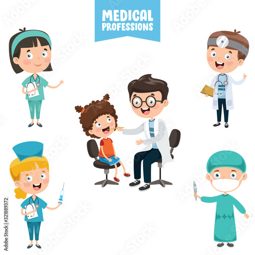 Cartoon Characters Of Medical Professions