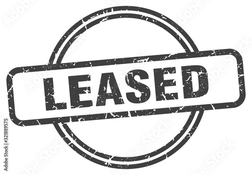 leased stamp. leased round vintage grunge sign. leased