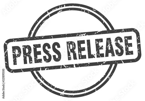 press release stamp. press release round vintage grunge sign. press release