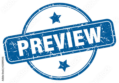 preview stamp. preview round vintage grunge sign. preview