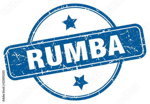 rumba stamp. rumba round vintage grunge sign. rumba