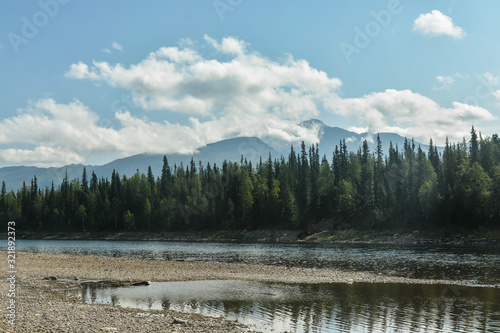 Travel route in the Yugyd VA national Park. photo