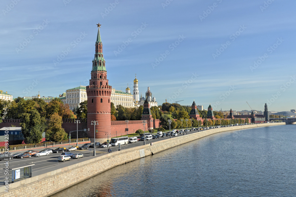 Moscow Kremlin from the Moscow river.
