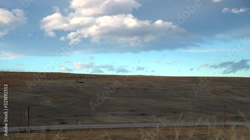 Car driving in the countryside of Boulder, Colorado photo