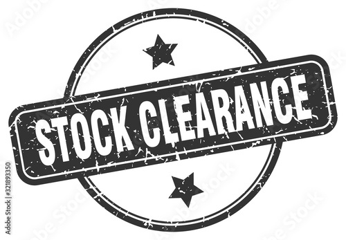 stock clearance stamp. stock clearance round vintage grunge sign. stock clearance