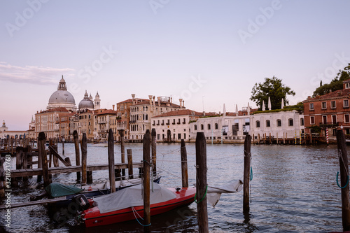 Panoramic view of Venice grand canal view with historical buildings