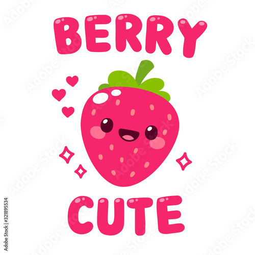 Cute cartoon strawberry