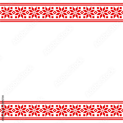 Slavic embroidery pattern