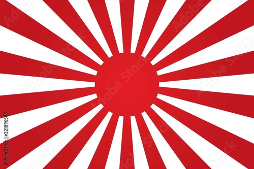 Japan flag isolated vector design. Abstract Background japanese flag for decoration design. Sunshine vector background. Vintage sunburst.