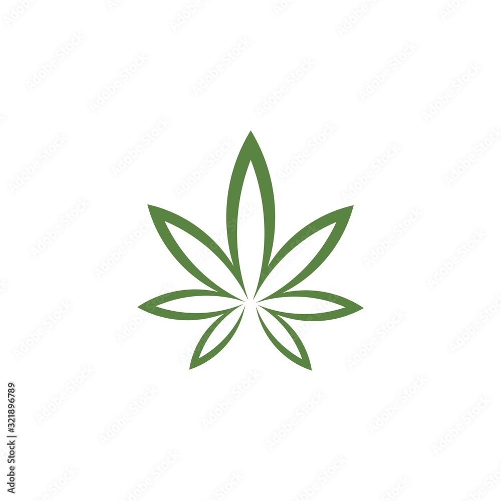 Cannabis leaf icon, vector illustration isolated on white background